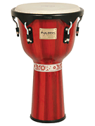 Artist Series Hand Painted Djembe 12 Red Finish